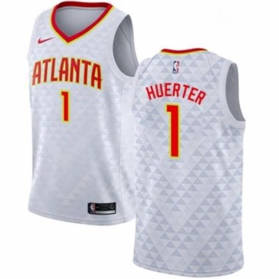 Womens Nike Atlanta Hawks 1 Kevin Huerter Authentic White NBA Jersey Association Edition