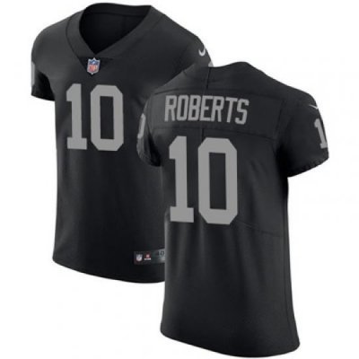 Men Nike Raiders #10 Seth Roberts Black Team Color Stitched NFL Vapor Untouchable Elite Jersey