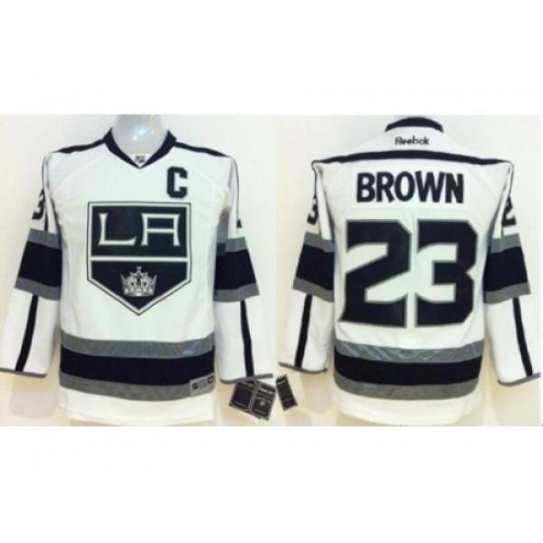 Kids Los Angeles Kings 23 Dustin Brown White NHL Jerseys