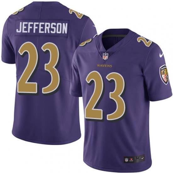 Nike Ravens #23 Tony Jefferson Purple Mens Stitched NFL Limited Rush Jersey