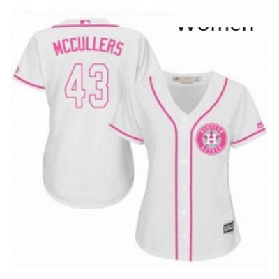 Womens Majestic Houston Astros 43 Lance McCullers Authentic White Fashion Cool Base MLB Jersey