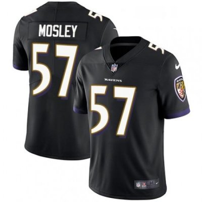 Mens Nike Baltimore Ravens 57 CJ Mosley Black Alternate Vapor Untouchable Limited Player NFL Jersey