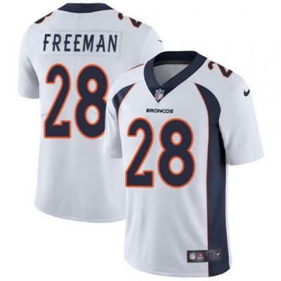 Nike Broncos #28 Royce Freeman White Mens Stitched NFL Vapor Untouchable Limited Jersey