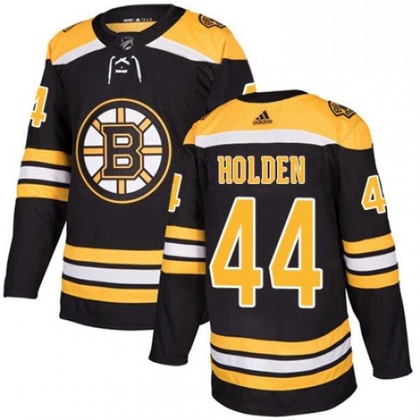 Mens Adidas Boston Bruins 44 Nick Holden Authentic Black Home NHL Jersey