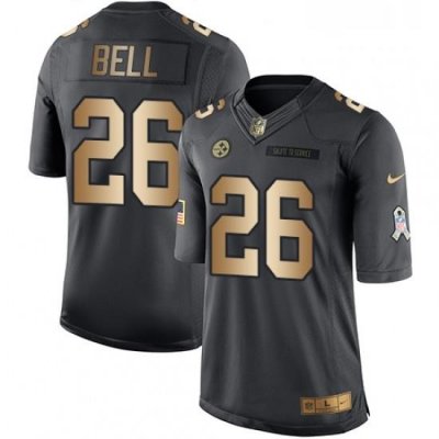 Mens Nike Pittsburgh Steelers 26 LeVeon Bell Limited BlackGold Salute to Service NFL Jersey