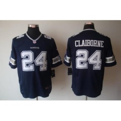 Nike Dallas Cowboys 24 Morris Claiborne Blue LIMITED NFL Jersey