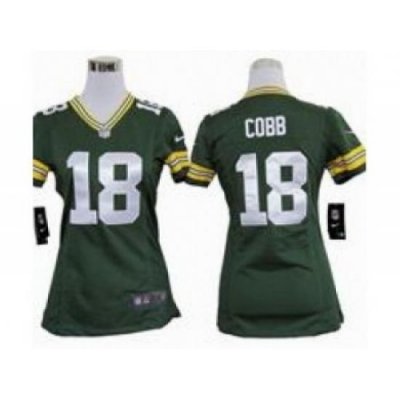 Nike Women NFL Green Bay Packers #18 Randall Cobb Green Jerseys