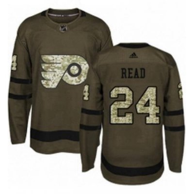 Mens Adidas Philadelphia Flyers 24 Matt Read Premier Green Salute to Service NHL Jersey