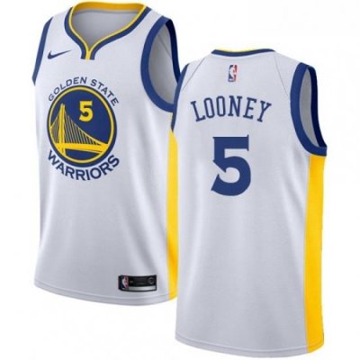 Youth Nike Golden State Warriors 5 Kevon Looney Swingman White Home NBA Jersey Association Edition