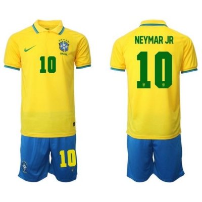 Youth FIFA 2022 Brazil Soccer Neymar JR Jersey 066