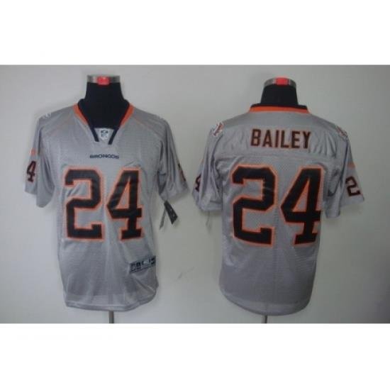 Nike Denver Broncos 24 Champ Bailey Grey Elite Lights Out NFL Jersey