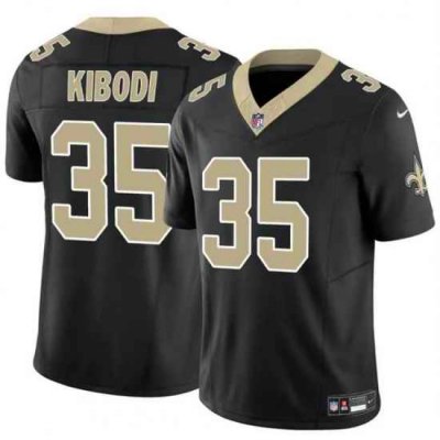 Youth New Orleans Saints 35 Jacob Kibodi Black F U S E Vapor Limited Stitched Football Jersey