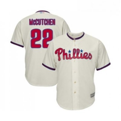 Youth Philadelphia Phillies 22 Andrew McCutchen Replica Cream Alternate Cool Base Baseball Jersey