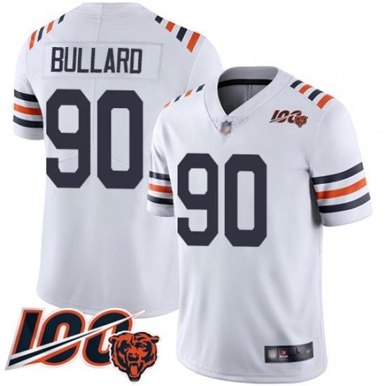 Youth Chicago Bears 90 Jonathan Bullard White 100th Season Limited Football Jersey