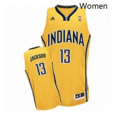 Womens Adidas Indiana Pacers 13 Mark Jackson Swingman Gold Alternate NBA Jersey