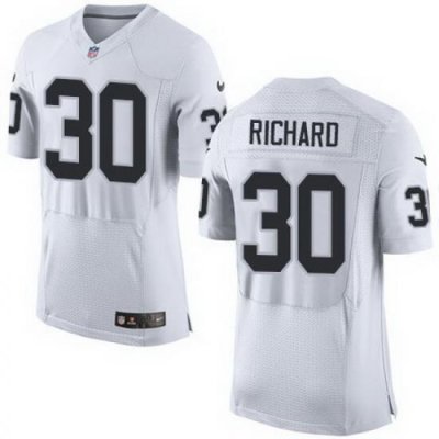 Nike Raiders #30 Jalen Richard White Mens Stitched NFL New Elite Jersey