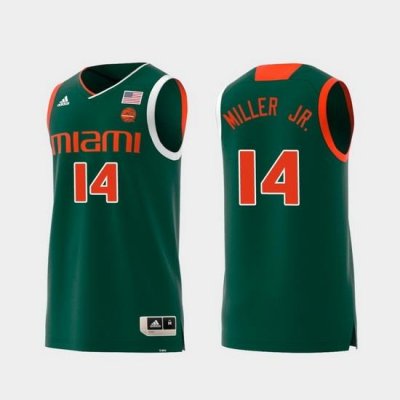 Men Miami Hurricanes Rodney Miller Jr. Green Replica College Basketball Jersey