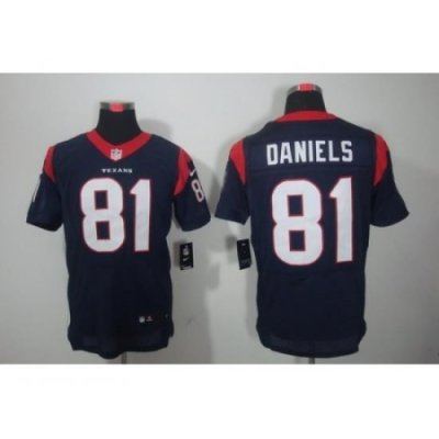 Nike Houston Texans 81 Owen Daniels Blue Elite NFL Jersey