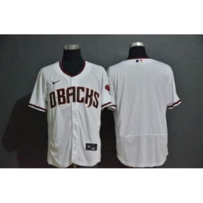 Diamondbacks Blank White Nike 2020 Flexbase Jersey II