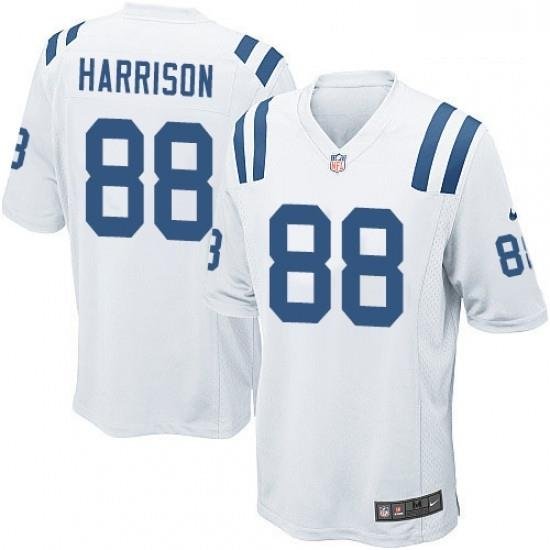 Men Nike Indianapolis Colts 88 Marvin Harrison Game White NFL Jersey