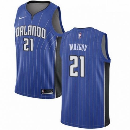 Mens Nike Orlando Magic 21 Timofey Mozgov Swingman Royal Blue NBA Jersey Icon Edition