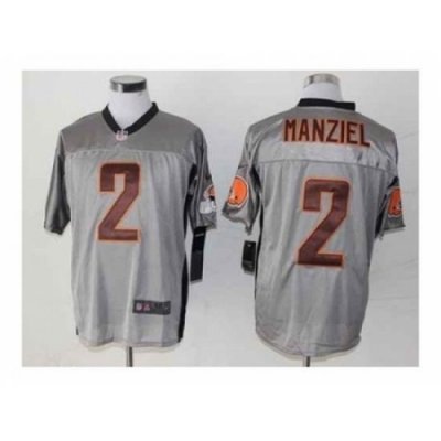 Nike cleveland browns 2 Johnny Manziel grey Elite shadow NFL Jersey