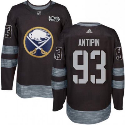 Mens Adidas Buffalo Sabres 93 Victor Antipin Premier Black 1917 2017 100th Anniversary NHL Jersey