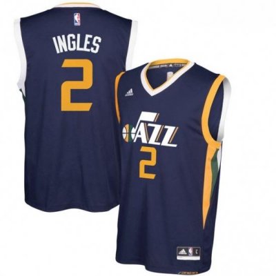 Utah Jazz 2 Joe Ingles Navy Blue New Swingman Road Jerse