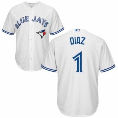 Youth Majestic Toronto Blue Jays 1 Aledmys Diaz Replica White Home MLB Jersey