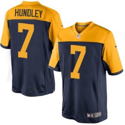 Nike Packers #7 Brett Hundley Mens Limited Navy Blue Alternate NFL Jersey