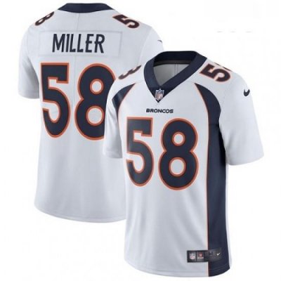 Youth Nike Denver Broncos 58 Von Miller Elite White NFL Jersey