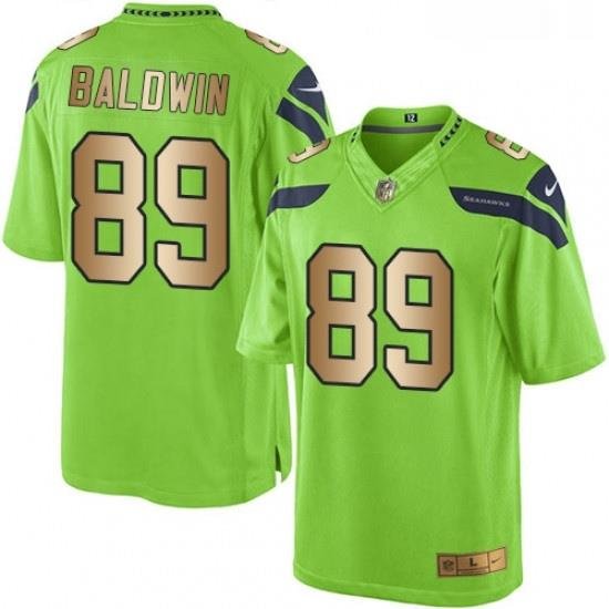 Mens Nike Seattle Seahawks 89 Doug Baldwin Limited GreenGold Rush NFL Jersey