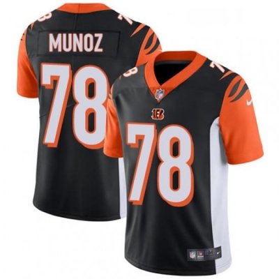 Mens Nike Cincinnati Bengals 78 Anthony Munoz Vapor Untouchable Limited Black Team Color NFL Jersey