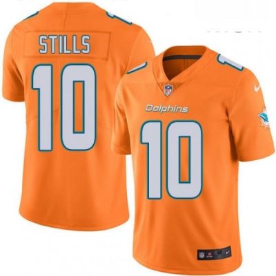 Mens Nike Miami Dolphins 10 Kenny Stills Limited Orange Rush Vapor Untouchable NFL Jersey