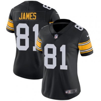 Nike Steelers #81 Jesse James Black Alternate Womens Stitched NFL Vapor Untouchable Limited Jersey