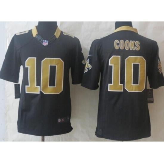 Nike NeW Orleans Saints 10 Brandin Cooks Black Limited NFL Jersey