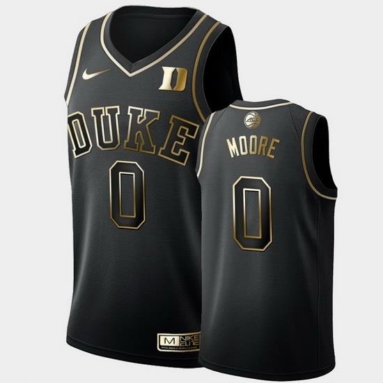 Duke Blue Devils Wendell Moore Black 2019 Golden Edition Men'S Jersey