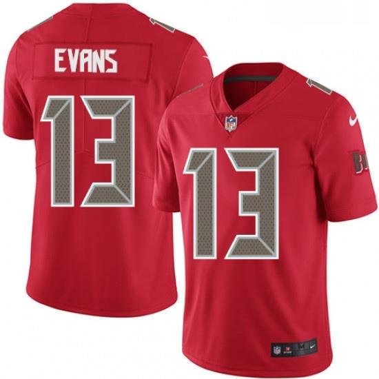 Mens Nike Tampa Bay Buccaneers 13 Mike Evans Limited Red Rush Vapor Untouchable NFL Jersey