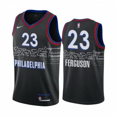 Men Nike Philadelphia 76ers 23 Terrance Ferguson Black NBA Swingman 2020 21 City Edition Jersey