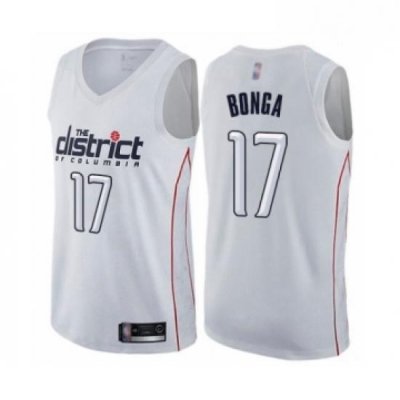 Mens Washington Wizards 17 Isaac Bonga Authentic White Basketball Jersey City Edition