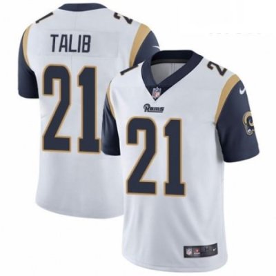 Men Nike Los Angeles Rams 21 Aqib Talib White Vapor Untouchable Limited Player NFL Jersey