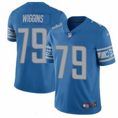 Nike Lions 79 Kenny Wiggins Blue Team Color Men Stitched NFL Vapor Untouchable Limited Jersey