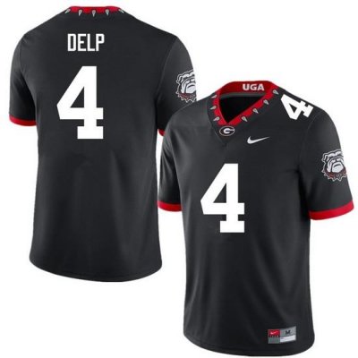 Men #4 Oscar Delp Georgia Bulldogs College Football Jerseys Sale-100th Anniversary