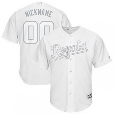 Men Women Youth Toddler All Size Kansas City Royals Majestic 2019 Players Weekend Cool Base Roster Custom White Jersey