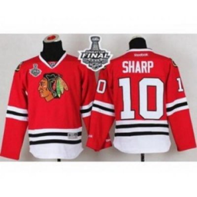 youth nhl jerseys chicago blackhawks #10 sharp red[2015 stanley cup]