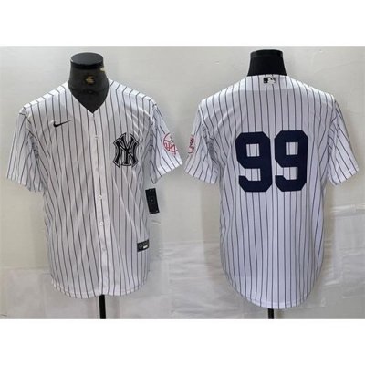 Men NeW York Yankees 99 Aaron Judge White Cool Base Stitched Baseball Jersey