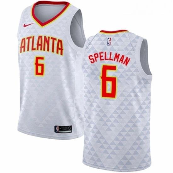 Womens Nike Atlanta Hawks 6 Omari Spellman Swingman White NBA Jersey Association Edition