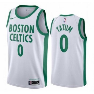 Toddler Nike Boston Celtics 0 Jayson Tatum White NBA Swingman 2020 21 City Edition Jersey