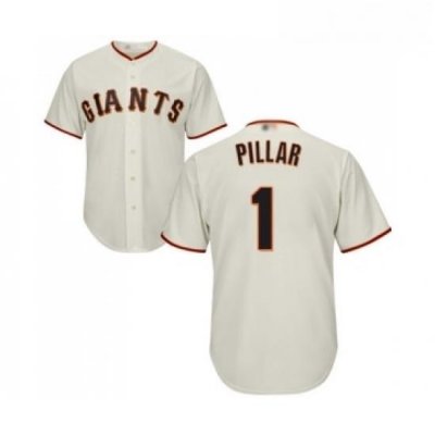 Youth San Francisco Giants 1 Kevin Pillar Replica Cream Home Cool Base Baseball Jersey