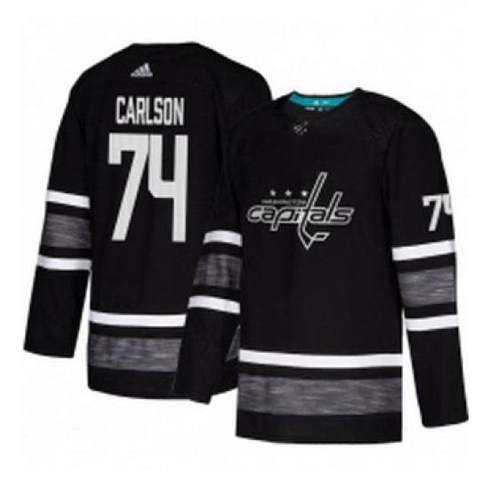 Mens Adidas Washington Capitals 74 John Carlson Black 2019 All Star Game Parley Authentic Stitched NHL Jersey